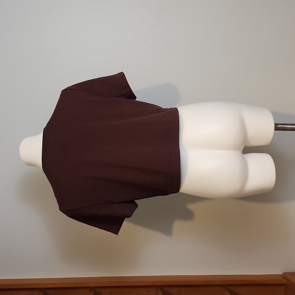 Shein Curve Brown Crop Top with Red and White Mushroom - Picture 8 of 10